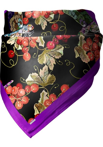 Böğürtlen Desenli Bandana Fular modelleri