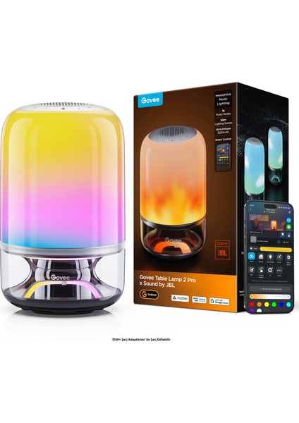 Masa Lambası 2 Pro x Jbl Hoparlörlü, Type-C Şarjı, 45' Şarj Adaptörü Dahildir