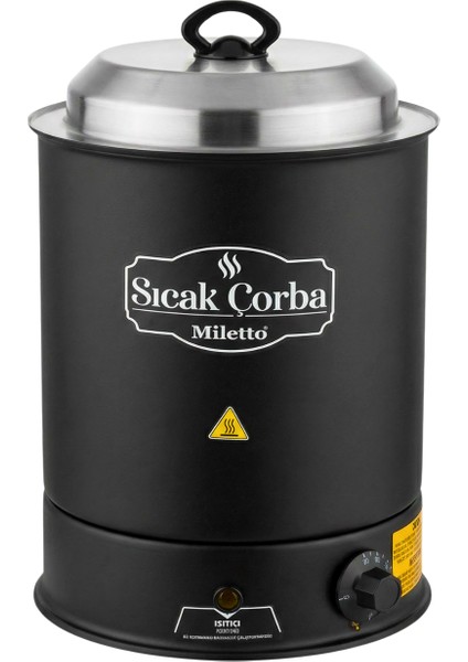 Elektrikli Çorba Isıtıcı Yuvarlak Siyah 13 Lt - MC13