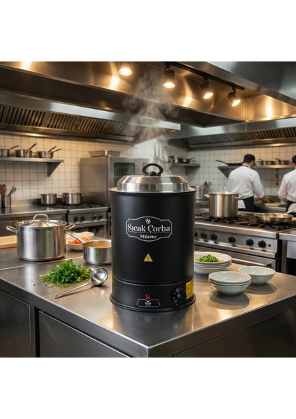 Elektrikli Çorba Isıtıcı Yuvarlak Siyah 13 Lt - MC13 fiyatları