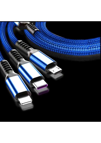 Çoklu USB Hızlı Şarj Kablosu Type-C Micro fiyatları