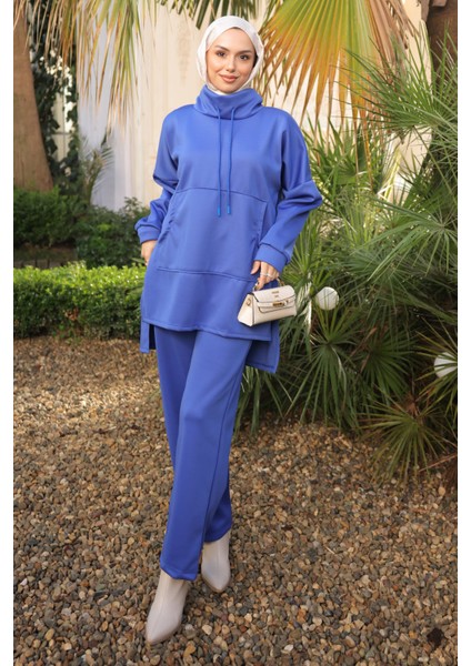 Saks Mavi Cepli Tunik Pantolonlu Scuba Takım fiyatları