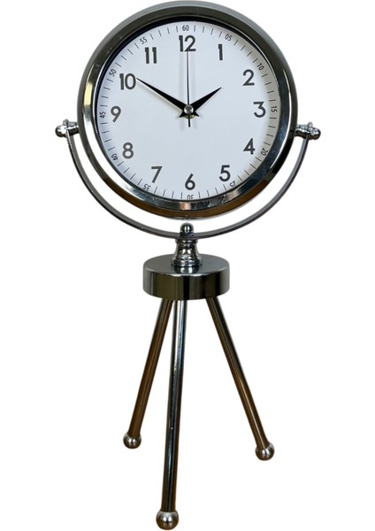 Krom Şık Üç Ayaklı Masa Saati fiyatları