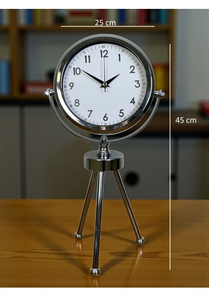 Krom Şık Üç Ayaklı Masa Saati indirimleri