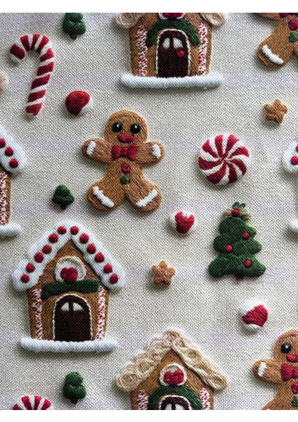 Cookie 3D Efektli Yılbaşı Desenli Amerikan Servis/supla 4'lü Set fırsatları