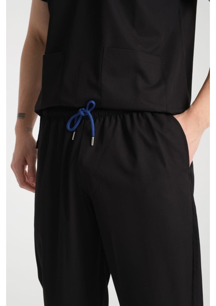 Üniforma V Yaka Siyah Likralı Ütü Istemeyen Unisex Doktor Hemşire Takım Scrubs fırsatları