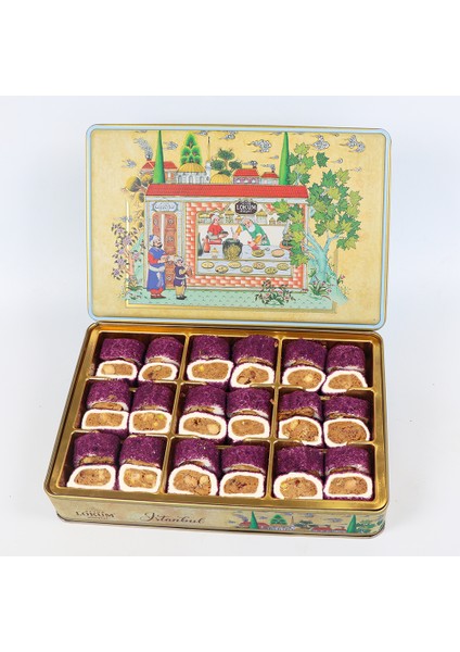 Hürrem Sultan Kadife Mor, Antep Fıstıklı, Fındıklı, Bademli Dolma Lokum 600G fiyatları