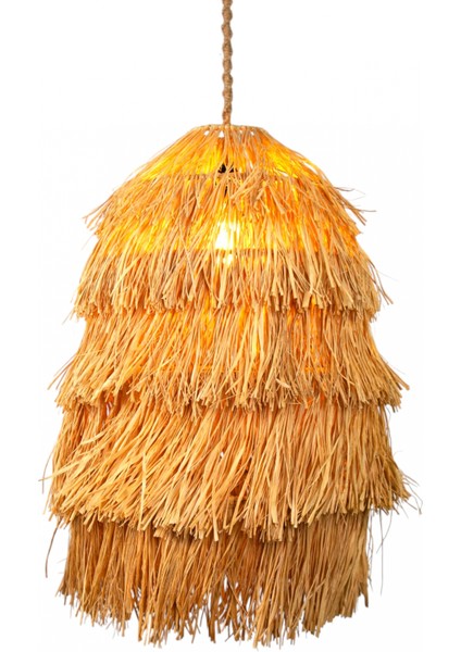 Rafya Spiral Bağlama Avize modelleri