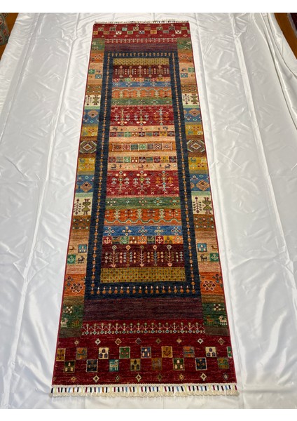 El Dokuma Afgan Halı Gebbeh Desenli Yolluk