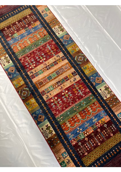 El Dokuma Afgan Halı Gebbeh Desenli Yolluk fiyatları