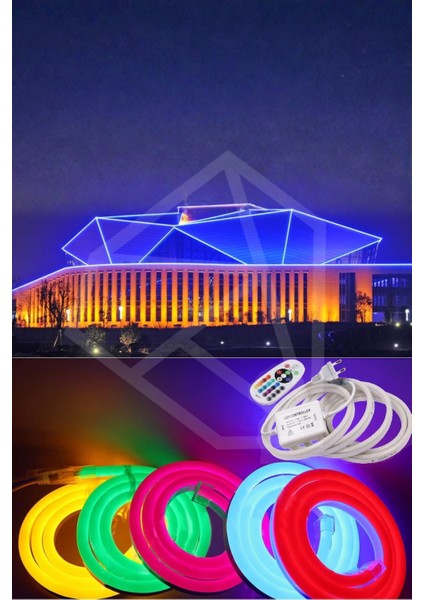 220V Rgb Neon LED Set 3 Metre | Kumandalı Renk Değiştiren Şerit | IP65 Su Geçirmez Dekoratif Aydınlatma fırsatları