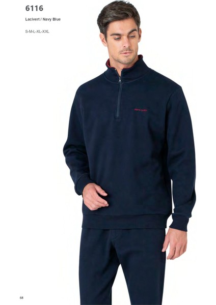 Erkek Yarım Fermuarlı Dik Yaka Iki Iplik %100 Pamuk Ev Giyim Eşofman Takımı fiyatları