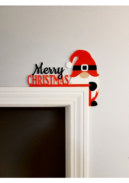 Renkli Noel Cüce Kapı Köşe Dekoru, Şık ve Eğlenceli Ev Dekoru