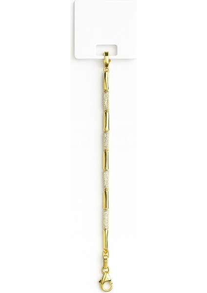 Zirkon Taşlı Çelik Bileklik Kararmaz Suya Dayanıklı Gold Kaplama Zirkon – Alerji Yapmaz Özel Seri