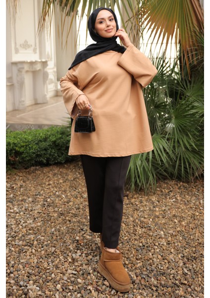 Vizon Bisiklet Yaka Oversize Penye Sweat fiyatları