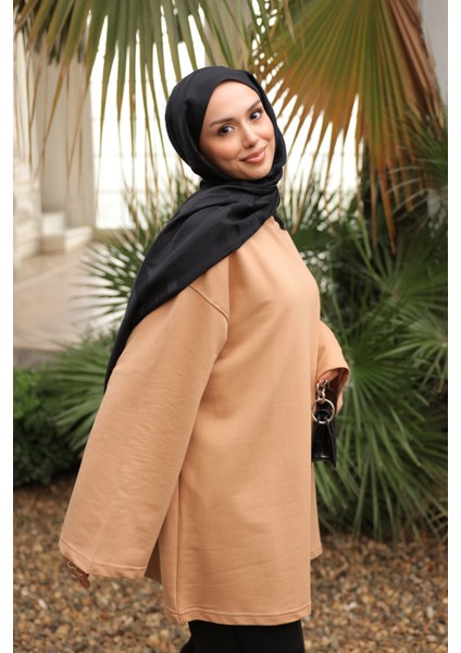 Vizon Bisiklet Yaka Oversize Penye Sweat indirimleri