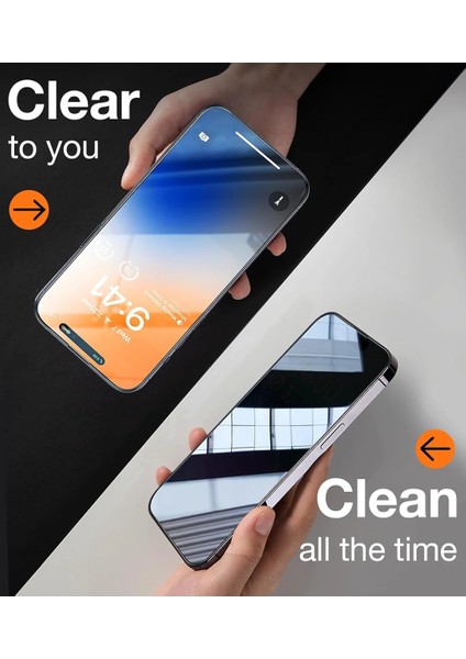 iPhone 14 Pro Max Ekran Koruyucu – Diamond Shield 9h Temperli Cam | Tam Kaplama Anti Parmak Izi