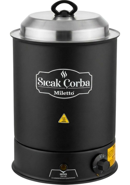 Elektrikli Çorba Isıtıcı Yuvarlak Siyah 9 Lt - MC09