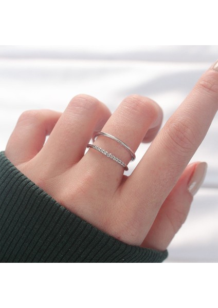 2li Görünümlü Su Yolu Tasarımlı Gold Renk Ayarlanabilir Yüzük fiyatları