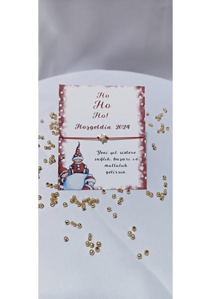 Yeni Yıl Için 20 Adet Şans Bilekliği, Hediyelik ve Kutlama Temalı Set