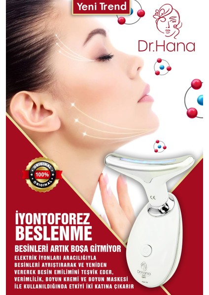 Yüz ve Boyun Kırşıklık Giderici ile Gelen Güzellik Ems Güzellik Cihazı, Isı,ışık ve Titreşim
