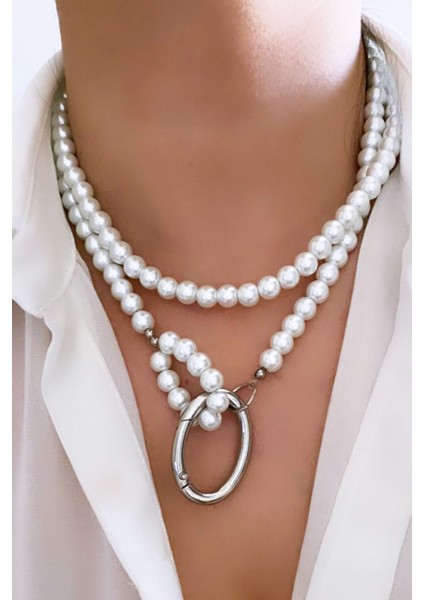 Inci Klips Detay Kolye