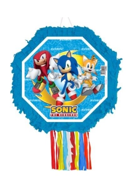 Pinyata Sonic Mavi 42CM Ahş.sop.püsküllü
