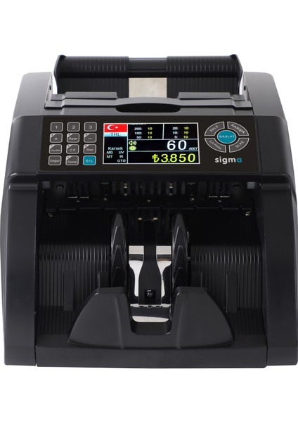Sigma Tl & Euro Karışık Değer Sayım Geçersiz Para Kontrollü Para Sayma Makinesi indirimleri