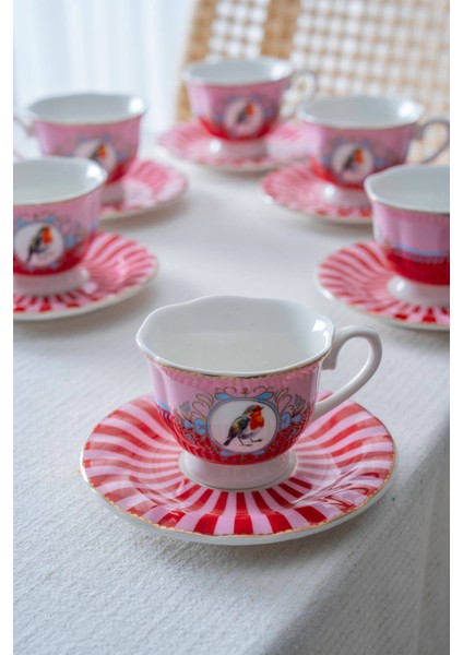 Birdie 6 Kişilik Porselen Kahve Fincan Takımı - 90 ml modelleri