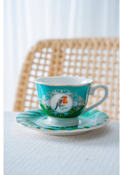 6 Kişilik Porselen Kahve Fincan Takımı - 90 ml