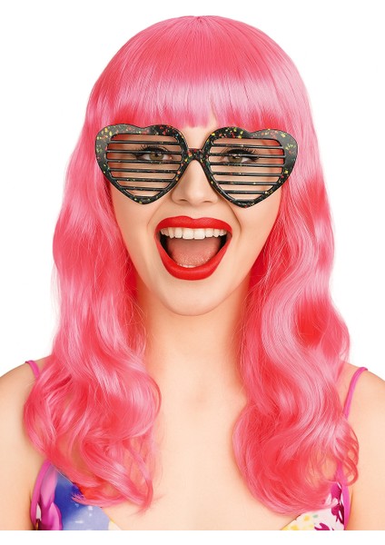 Peruk Saç Uzun Kahküllü 50 cm Pembe indirimleri