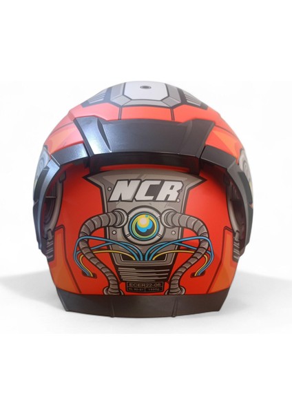 Kask Kapalı Visörlü M69 ECE22-06 Belgeli Turuncu modelleri