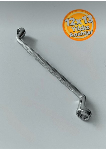 Profesyonel Iki Ağız Yıldız Anahtar 12X13 mm modelleri