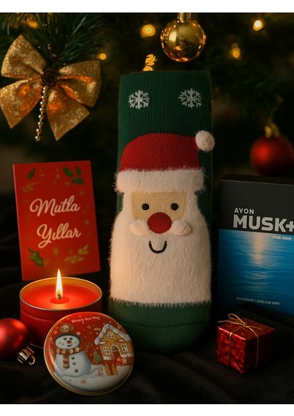 Medy Store Yeni Yıla Özel Erkekler Için Hediye Seti -Avon Musk Marine Parfüm, Parfümlü Noel Baba Çorabı, Kokulu Mum, Çikolata ve Mutlu Yıllar Kartı fiyatları