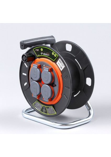 Prizli 4 Kapaklı Mini Boş Makara 25 Metre Kapasiteli Dayanıklı Plastik Sarım Makarası Düzenleyici