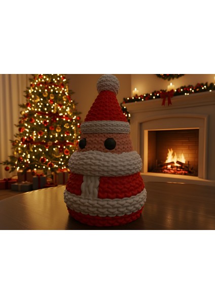 Beyaz Noel Baba Örgü Figür, Sevimli ve Şık Dekorasyon Aksesuarı modelleri