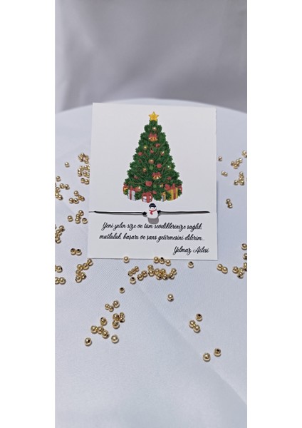 Yeni Yıl Şans Bileklikleri 20 Adet, Hediyelik, Noel ve Yılbaşı Temalı