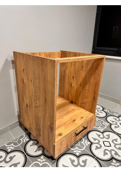 Açık Ankastre Siyah Kulp - Çam