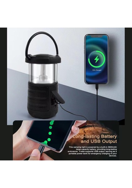 Kablosuz Speaker Hoparlör Kamp Gece Lambası Su Geçirmez Güç Bankası Çok Fonksiyonlu fiyatları