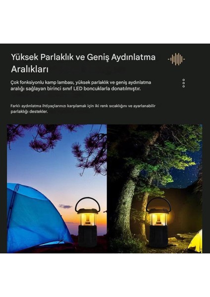 Kablosuz Speaker Hoparlör Kamp Gece Lambası Su Geçirmez Güç Bankası Çok Fonksiyonlu modelleri