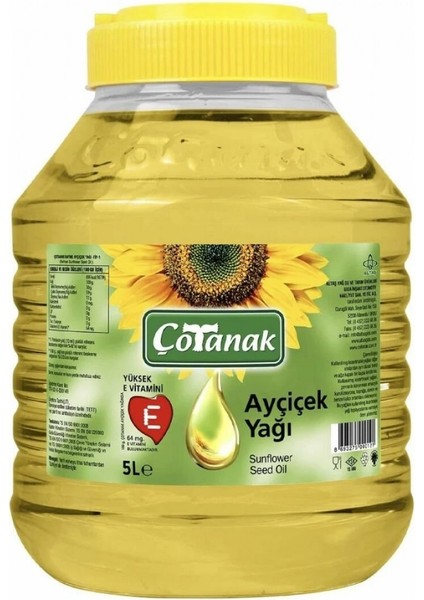 S Çotanak Ayçiçek Yağı 5 Lt Pet