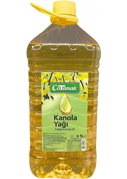 S Çotanak Kanola Yağı 5 L Kare Pet