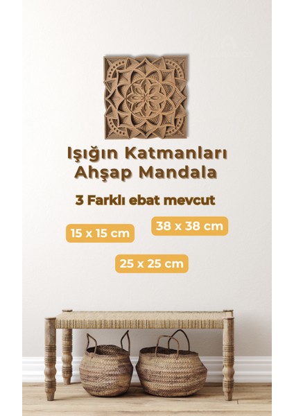 Duvar Dekoru Ahşap Minimalist Bohem Duvar Süsü