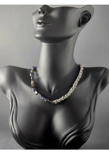 Iyolit - Hematit Taşlı Kolye fiyatları