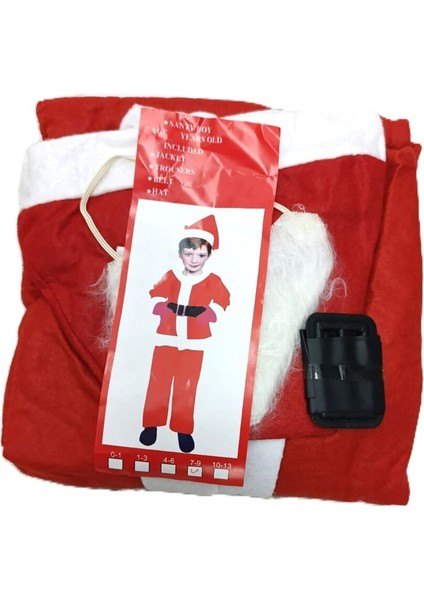 Neşeli Noel Çocuk Kostümü 4-6 Yaş, Eğlenceli ve Renkli Seçenekler