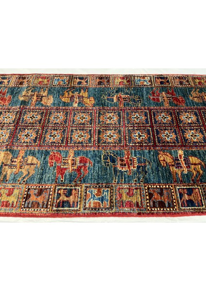 El Dokuma Afgan Halı Pazırık Desen Yolluk indirimleri