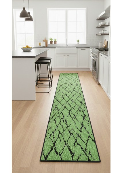 Modern Iskandinav Desenli Şönil Kilim Kaydırmaz Pamuk-Dokuma Taban