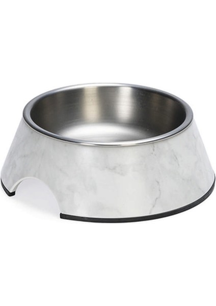 Sptrns Beeztees Dbl Köpek Mama Su Kabı, Mat Paslanmaz Çelik, Beyaz Mermer Görünümlü, 14CM, 160ML fırsatları
