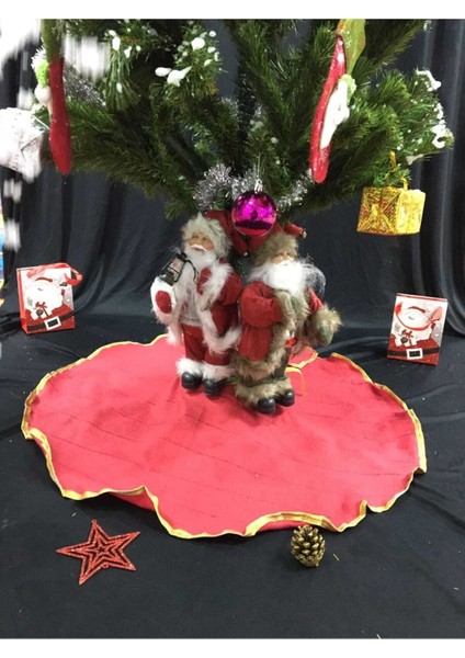 Kırmızı 90X90 Ağaç Altı Örtüsü, Yılbaşı Dekorasyonu Için Şık ve Renkli Seçenek modelleri