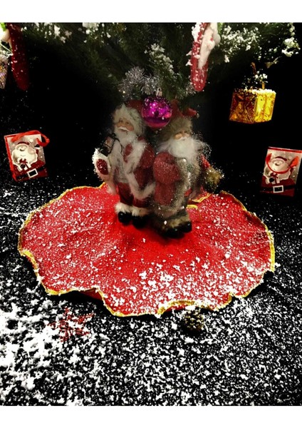 Kırmızı 90X90 Ağaç Altı Örtüsü, Yılbaşı Dekorasyonu Için Şık ve Renkli Seçenek indirimleri